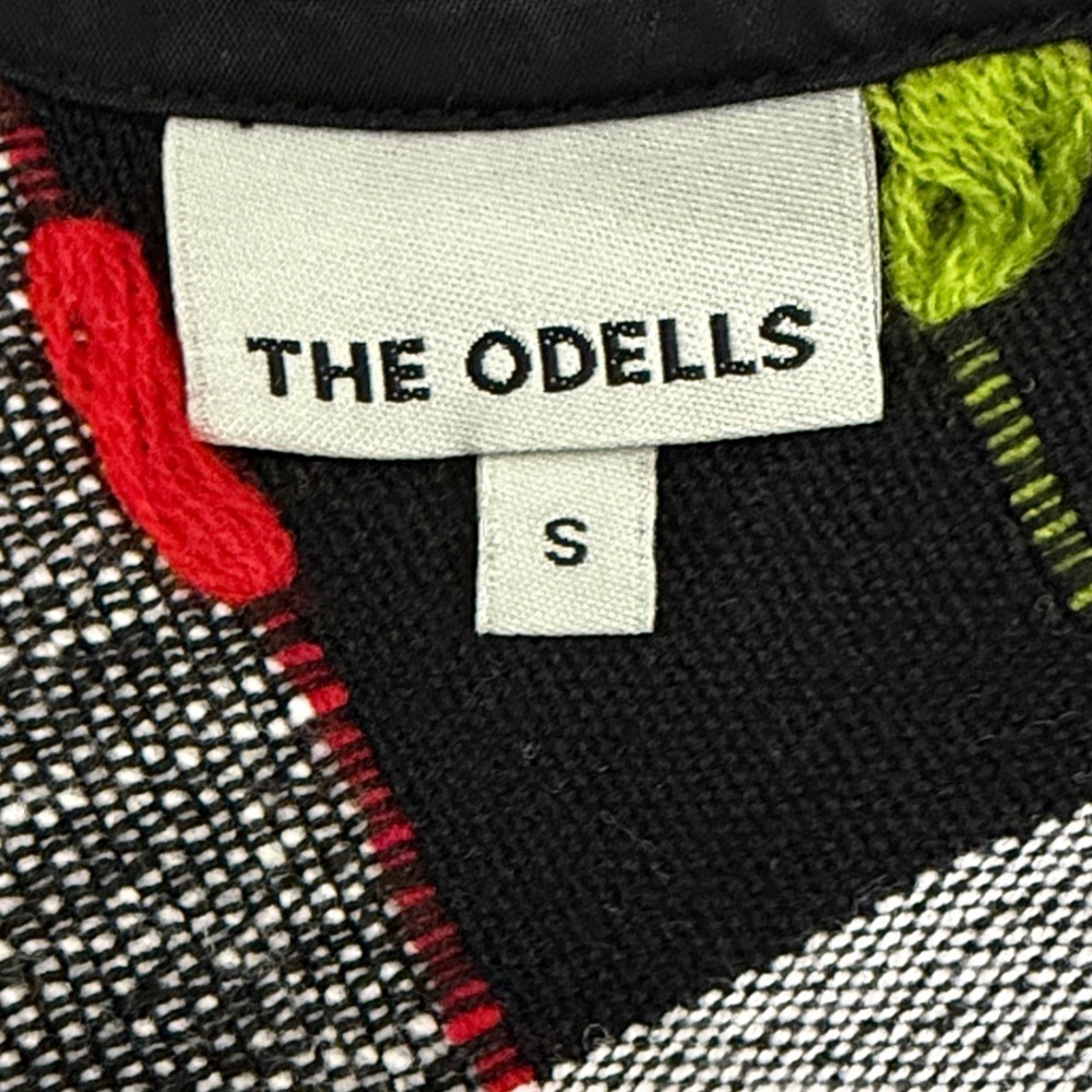 The Odells Checkered plaid Puff Sleeve Blouse - Black and White - Picture 3 of 7